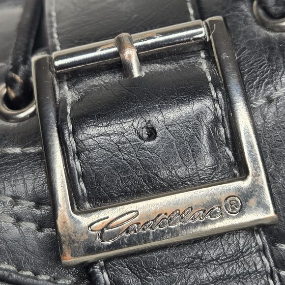 Cadillac Boots Mens 8.5 Black w/ Buckle Rare Motorcycle Biker Style 916974 - Picture 7 of 16